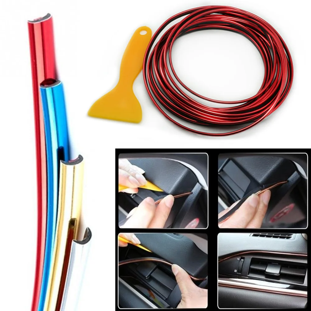 

5M Car Styling Interior Exterior Decoration Strips Moulding Trim Dashboard Door Edge Universal For Cars Auto Accessories bmw e90