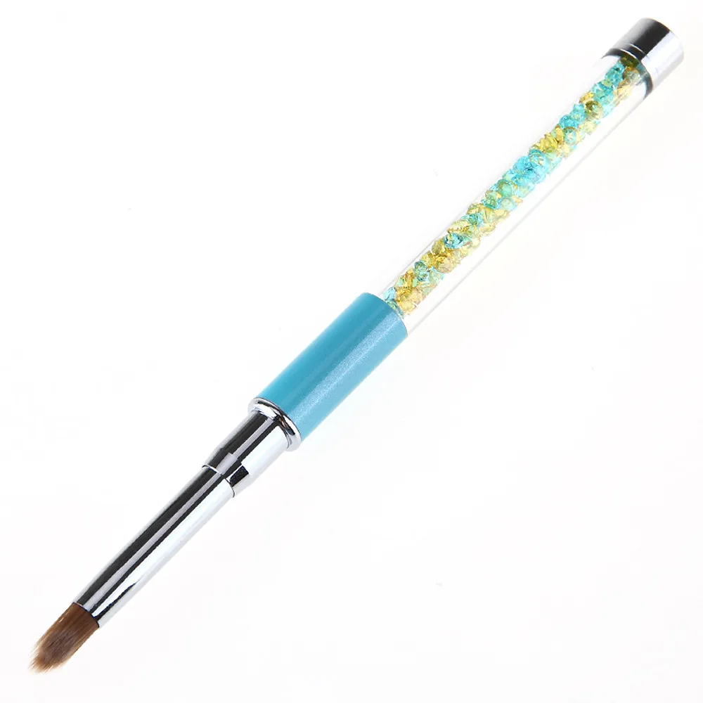 Haicar 1 шт. УФ гелевая ручка для дизайна ногтей резьба ручка Кисти Профессиональная практичная акриловая ручка салонный инструмент красивые инструменты для дизайна ногтей - Цвет: Blue