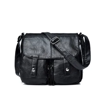 

Fashion women's soft waterwashed leather small handbag casual shoulder messenger small bag female handbag shi89945