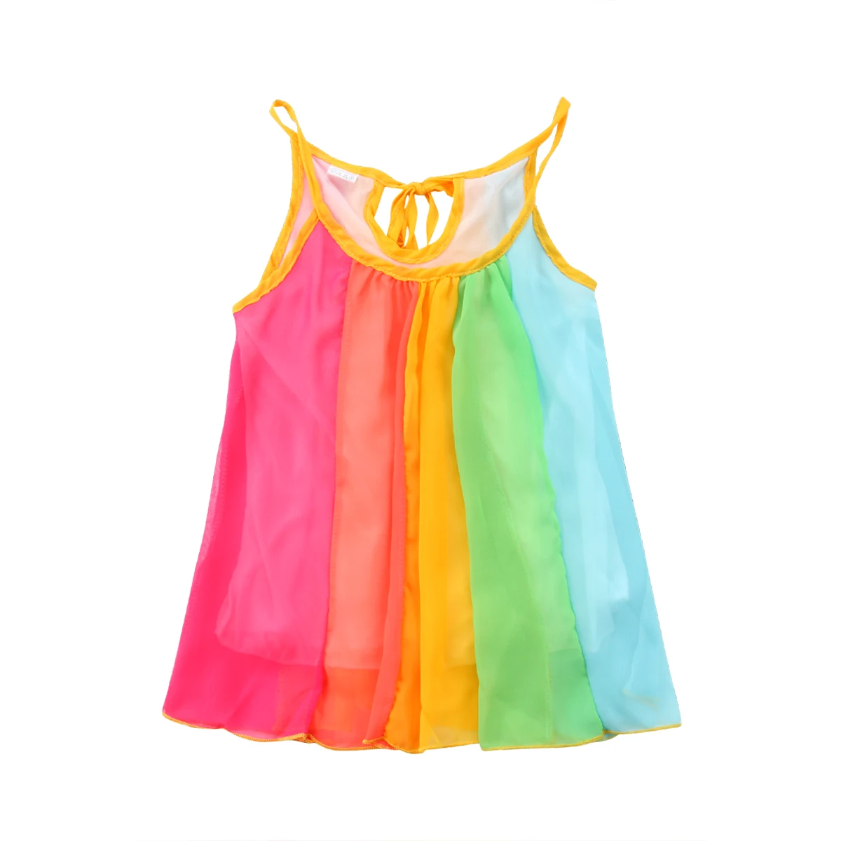 Summer Toddler Baby Girls Party Dress Rainbow Sundress Clothes Age 1 6 ...