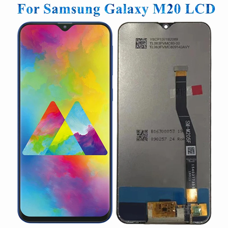 

AMOLED 6.3" For SAMSUNG Galaxy M20 LCD Display Touch Screen For Samsung M20 M205F M205 LCD Digitizer Assembly Replacement Parts