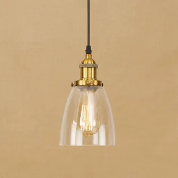 

Bronze American Vintage led pendant light Industrial Creative Retro Loft Pendant Light Glass Iron Restaurant Lamp RPL0044