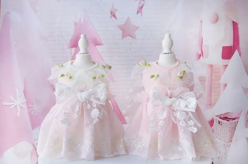 

Multi Styles Xs-xl Sizes Fashion Dresses for Dogs with Lace Design Tutu Dresses for Pets Clothing with Bow Decor Dog Dreses