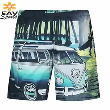 Новинка, мужские быстросохнущие пляжные шорты с принтом для серфинга, пляжные купальные костюмы, бермуды, спортивные мужские шорты для бега