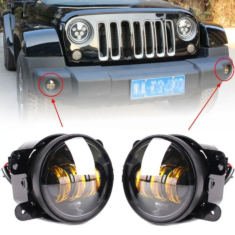 2PCS 4inch 30W LED Round Fog light projector Driving Lamp for Jeep