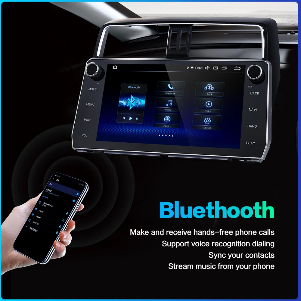 Cheap Dasaita Car Radio DSP Android 9.0 for Toyota New Prado Navigation 2018 Autoradio GPS 10.2" IPS Multi Touch Screen MAX6 3
