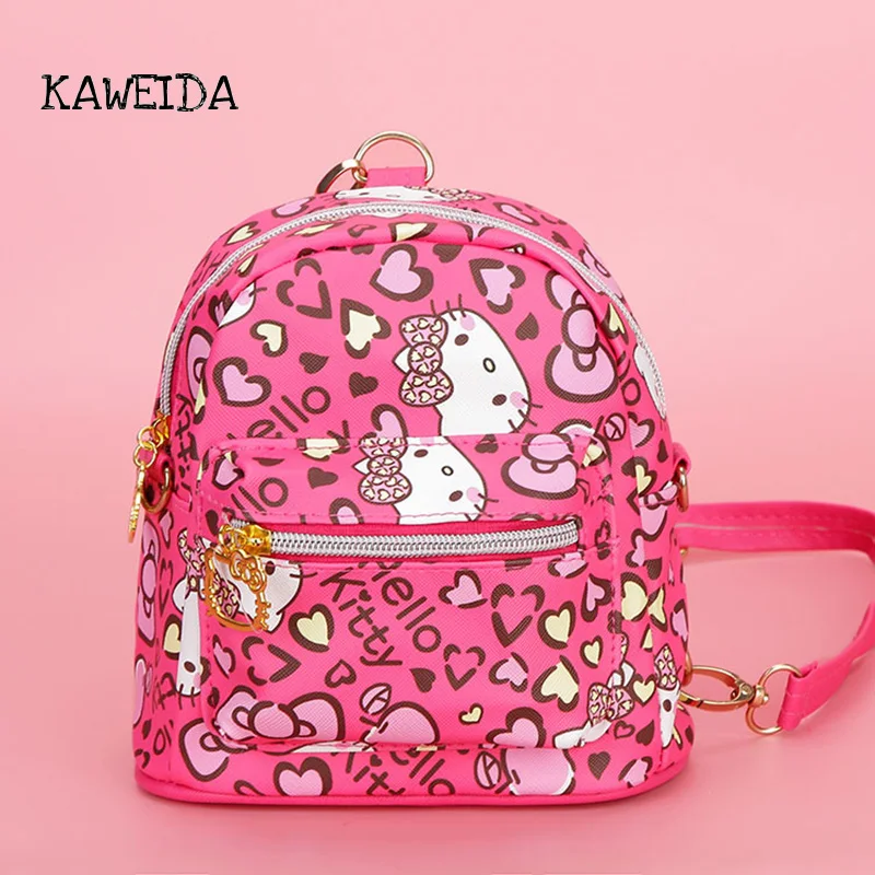  Hello  Kitty  Mini  Backpack Bag  PU  leather School Bags  12 