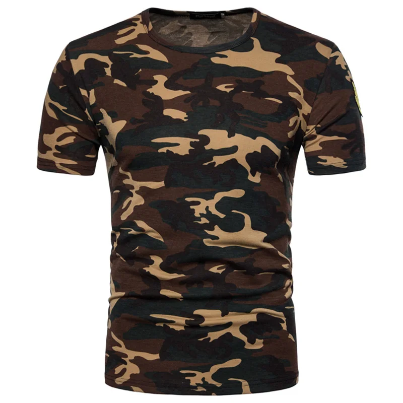 

Brand Men Camo t shirt Casual Cotton Short Sleeve t-shirt Men Tee Top Camouflage Slim Fit Plus Size