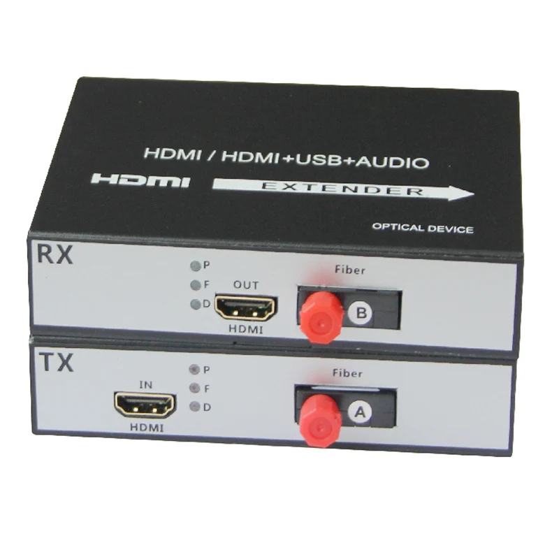 Hdmi в волоконно-оптический конвертер 1080P HDMI волоконно-оптический видео удлинитель KVM(HDMI+ USB) к оптической мыши и клавиатуре сжатого