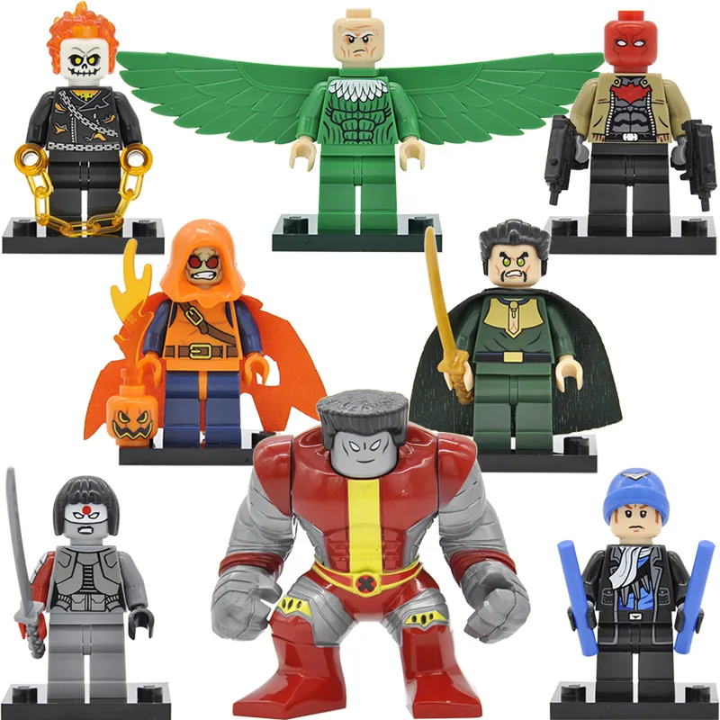 

Single Sale Suicide Squad Super Hero Katana Figure Vulture Red Hood Mandarin Buiding Blocks Ghost Rider Boomerang Toys SY631