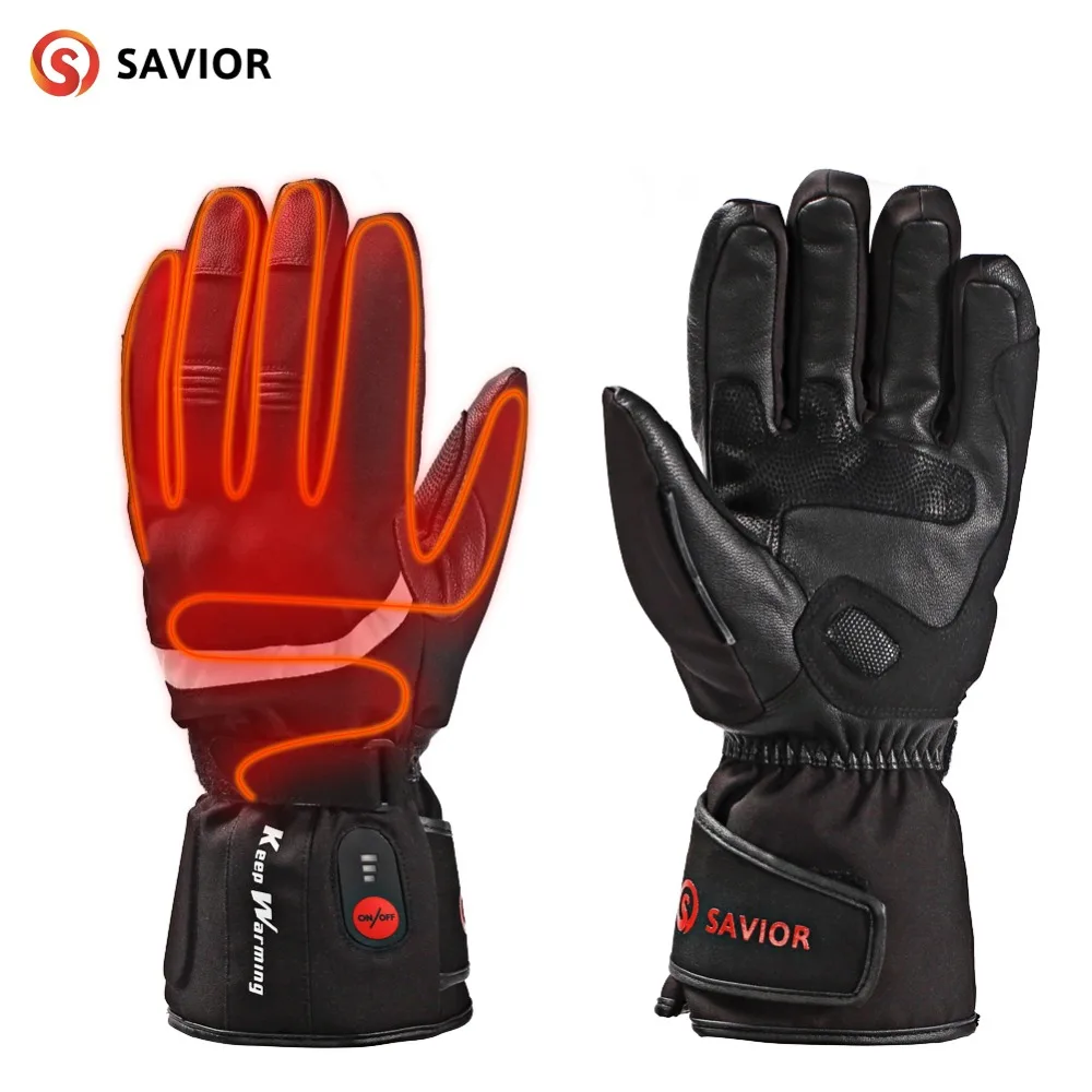 Savior new heating gloves with hand guard material microfiber wear resistant configuration wiper