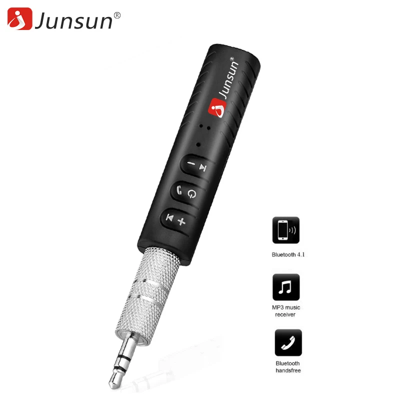 Junsun Universal 3.5mm jack Bluetooth Aux Audio Receiver Adapter Hands free Car Kit Music Receiver
