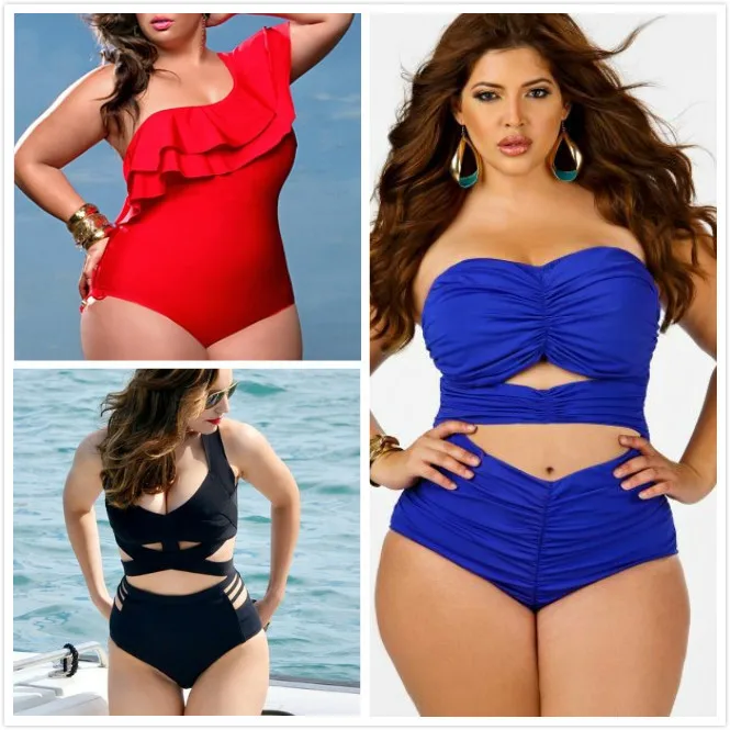 Plus Size XL XXL XXXL Women Bikini Set,Halter Top Bandage Swimsuit Big