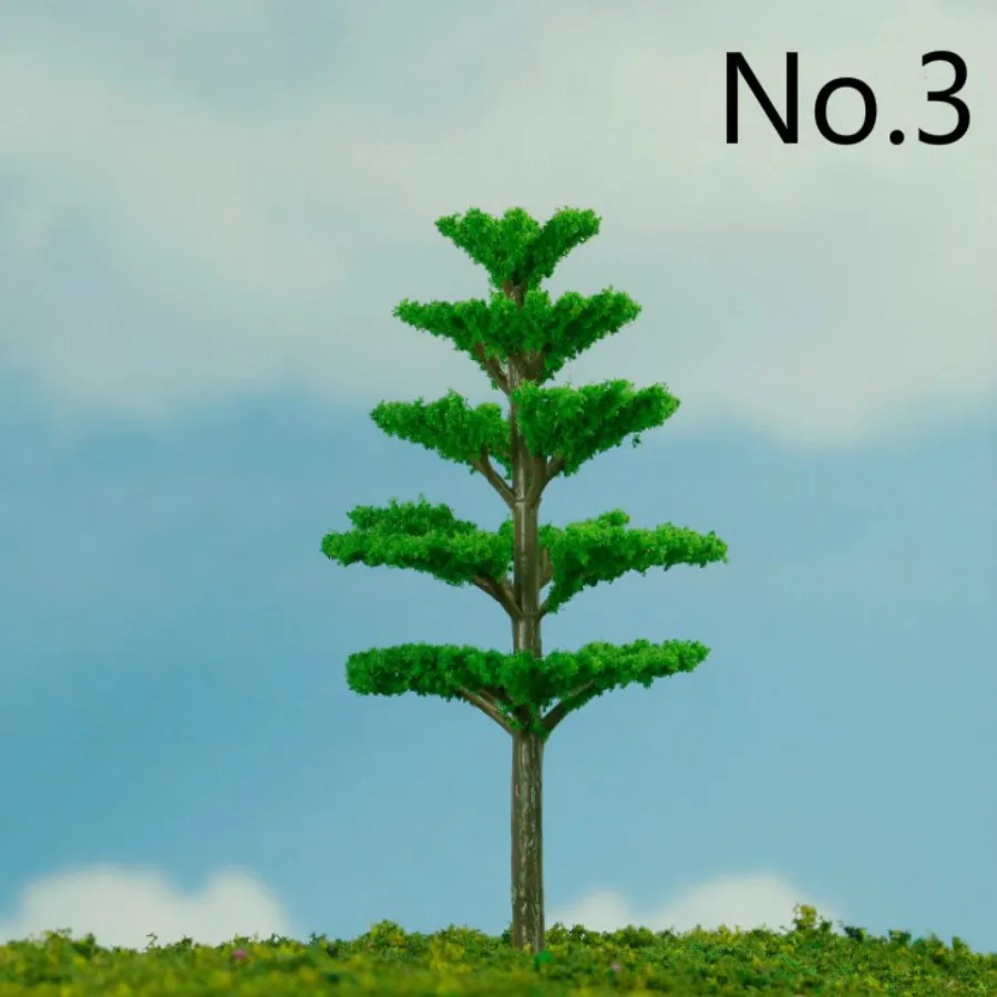 200PcsLot 1500 Scale Mini Plastic Model Trees Train Railroad Scenery for House Classroom Park Layout Scene Kids Toy (2)