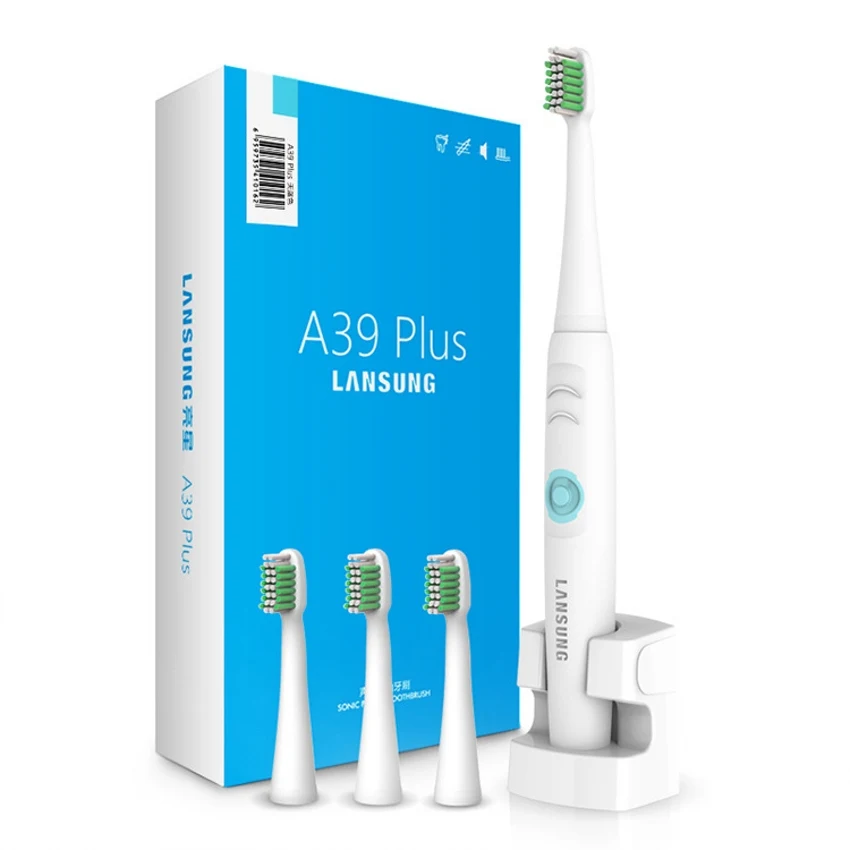 

Free British regulatory plug LANSUNG Ultrasonic Power toothbrush Rechargeable A39 Plus IPX7 Waterproof wireless