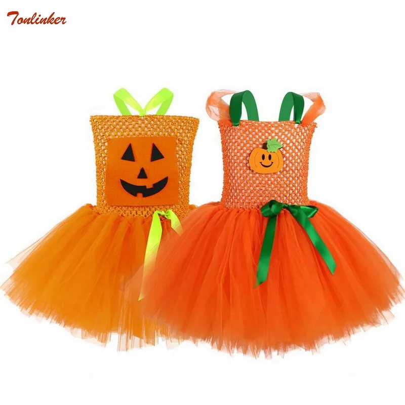 

Girls Halloween Tutu Dress Costumes Toddler Pumpkin Ghosts Ball Gown Dress Children Clothing Kids Carnival Party Princess Dress