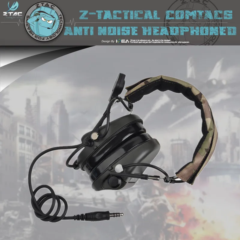 Z-tactical Z-tac Z110 Military Headphone Softair Outdoor Headband Version Fits Under New Or Legacy Helmets