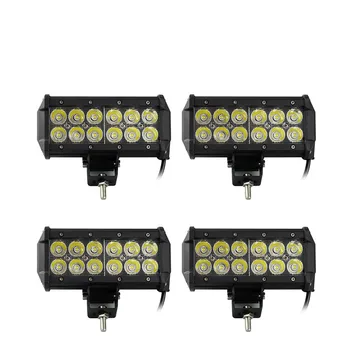 

LAIDEYI 4Pcs 36W Spotlight 12x3W 3600LM Car LED Light Bar LED Work Spot Light Boating Hunting Fishing Outdoor Lighting