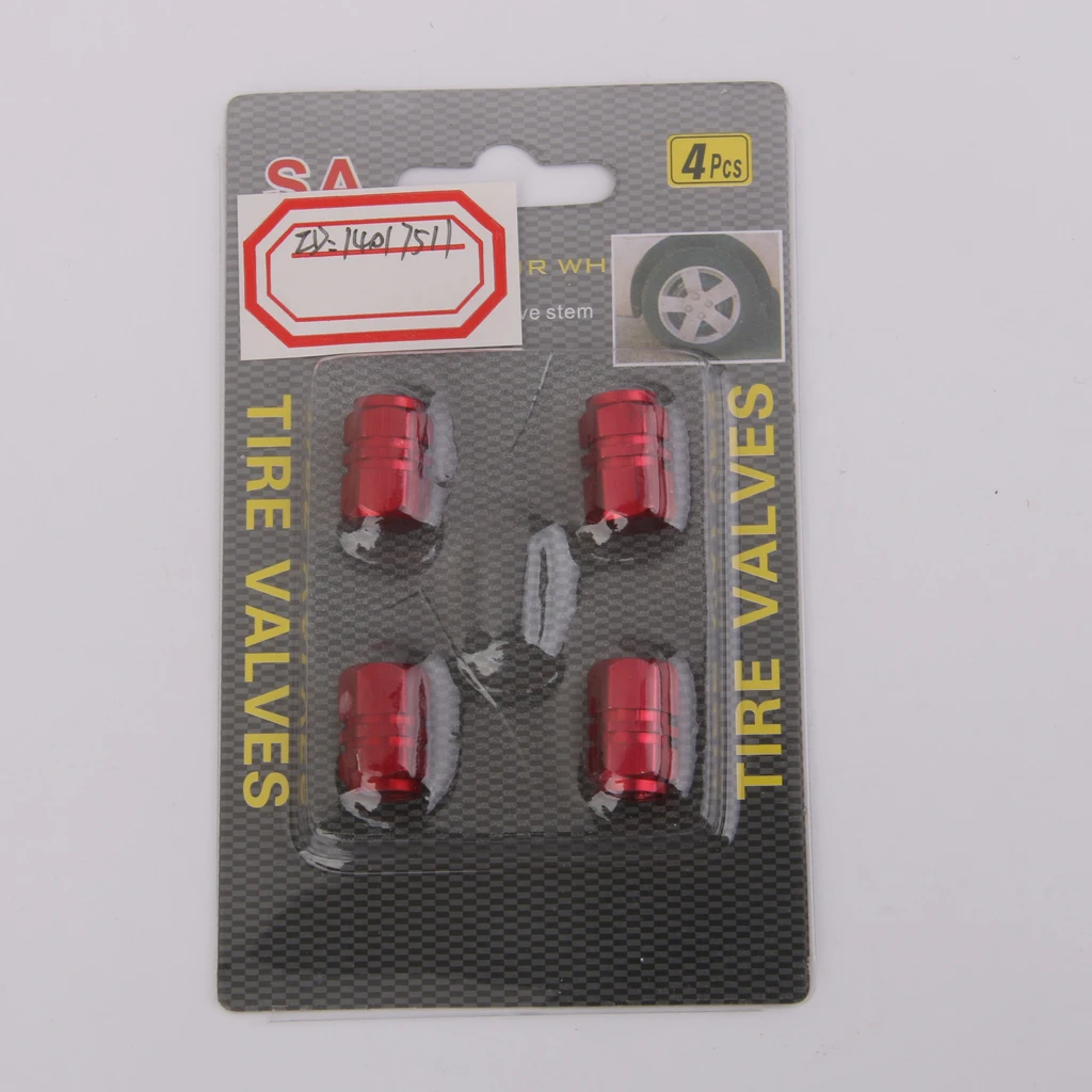 4x Aluminum Tire Wheel Rims Stem Air Valve Caps Protector Car Truck Bike Auto Replacement Parts Valve Stems & Caps