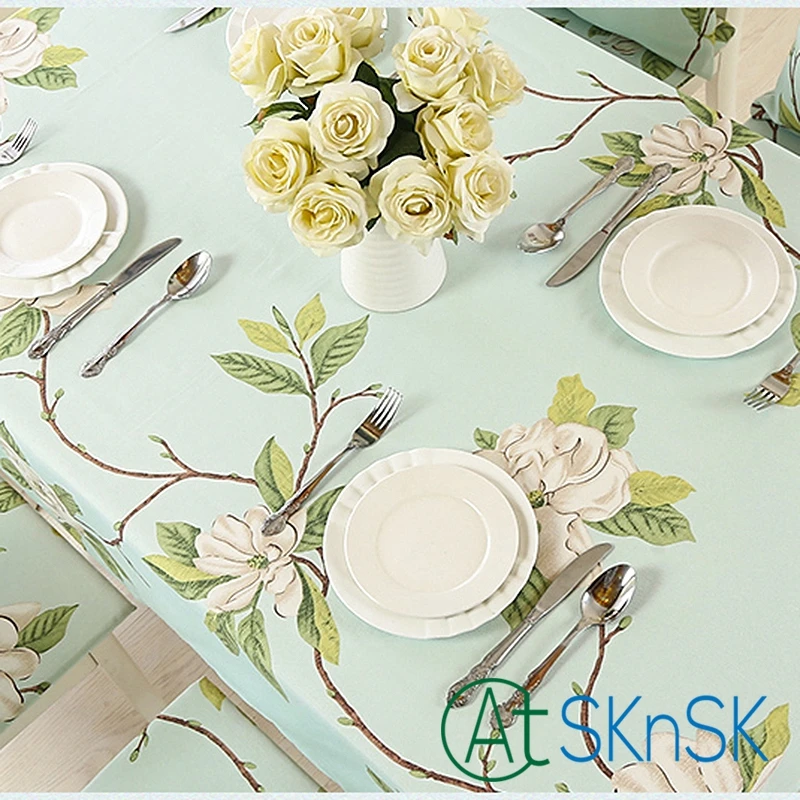 

Home Waterproof Cloth Tablecloth Fabric Oilproof Pad Anti Hot Rectangular Coffee Tablecloths Tea Table Cover Chair Cover 5 Sizes