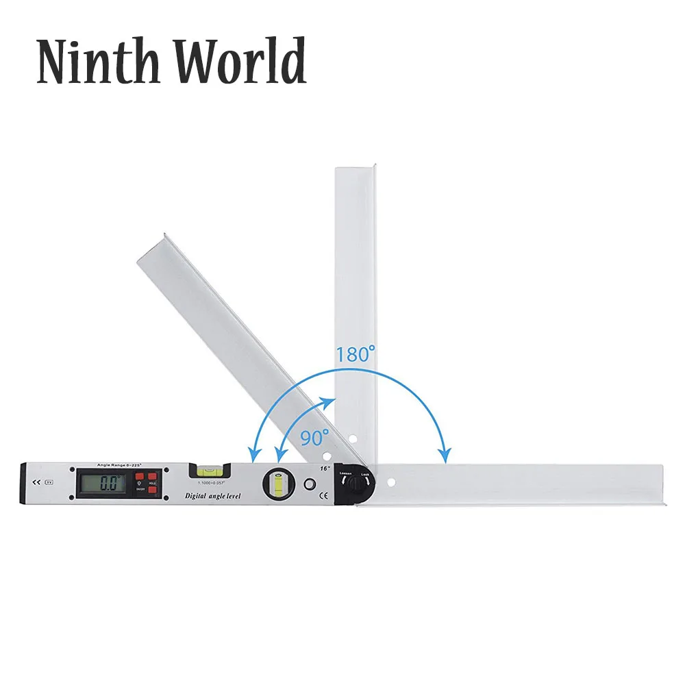  400mm/16inch Digital Inclinometer Protractor LCD Spirit Level Angle Finder Ruler Gauge Meter Vertic