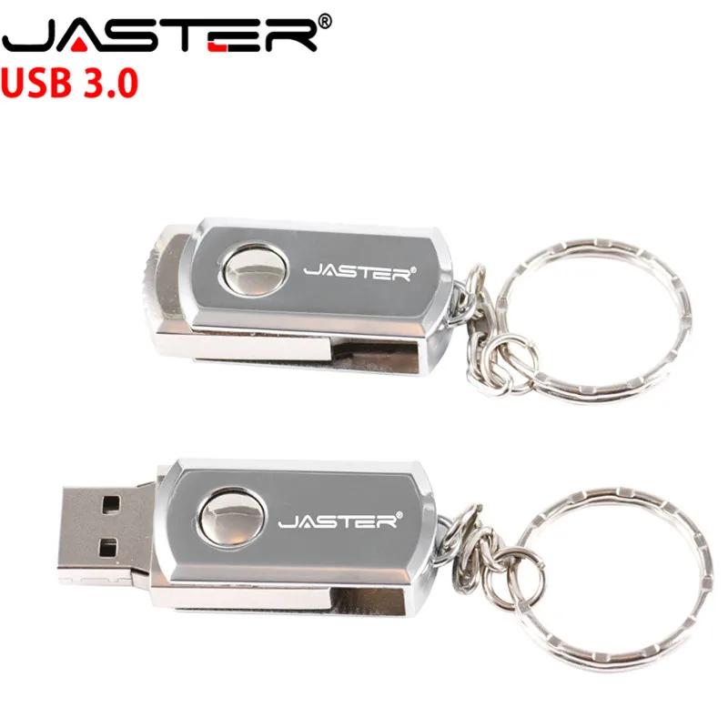 

JASTER Hot Sell Metal USB Flash Drive USB 3.0 Key Chain Pen Drive 128GB 64GB 32GB 16GB 8GB 4GB USB Stick Pendrives