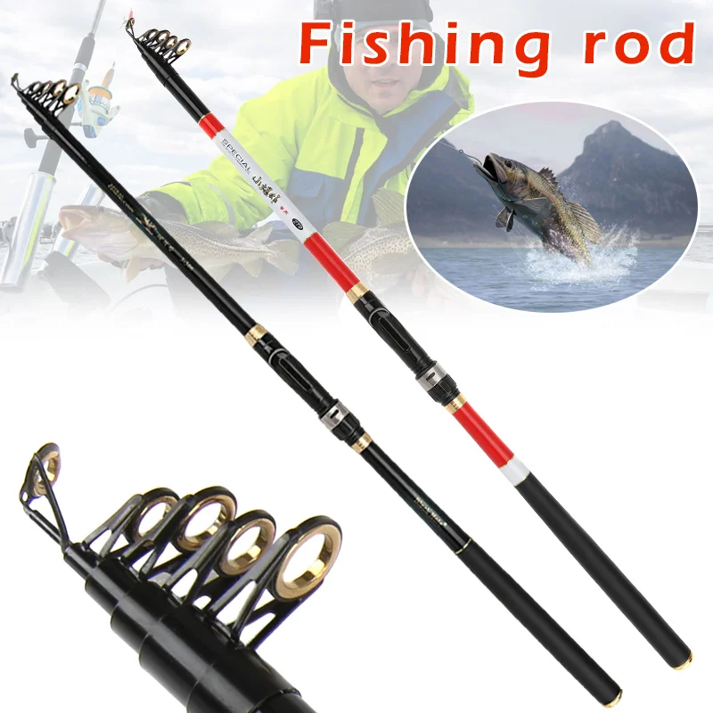 

Carbon Fiber Telescopic Fishing Rod Large Guide Ring for Saltwater Sea Ocean Fishing YA88