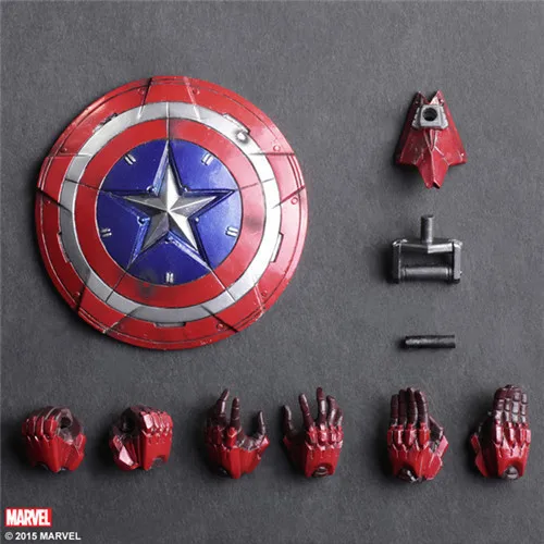 Disney Marvel Avengers 25 см Капитан Америка фигурка модель осанки аниме мини украшение