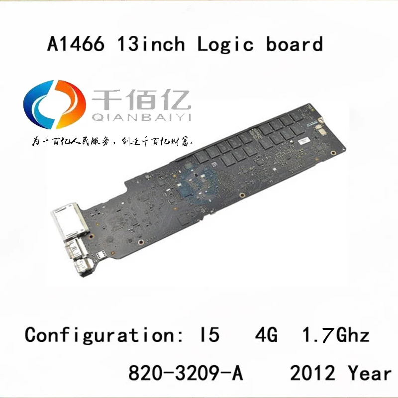 Used with 100 working Logic board for font b Macbook b font Air A1466 mother board