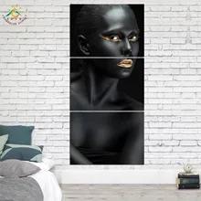 Make Up Black Fashion Picture And Poster Canvas Painting Modern Wall Art Print Pop Art Wall Pictures For Living Room 3 PIECE art and fashion