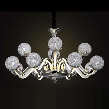 

New Modern Led Chandelier Lighting Lustres Chrome Vintage Design Lamps For Home Chandeliers Remote Dining Room 220V