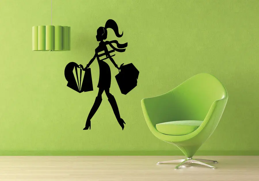 Shopping Mall Fashion Style Trends Fancy Dress Clothing Wall Sticker