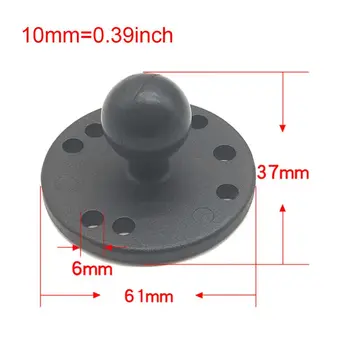 

Aluminum Motorcycle Round Mounting Base Bracket to Rubber Ball Head Mount for Ram Mounts for Gorpo Action Camera for Garmin Smar