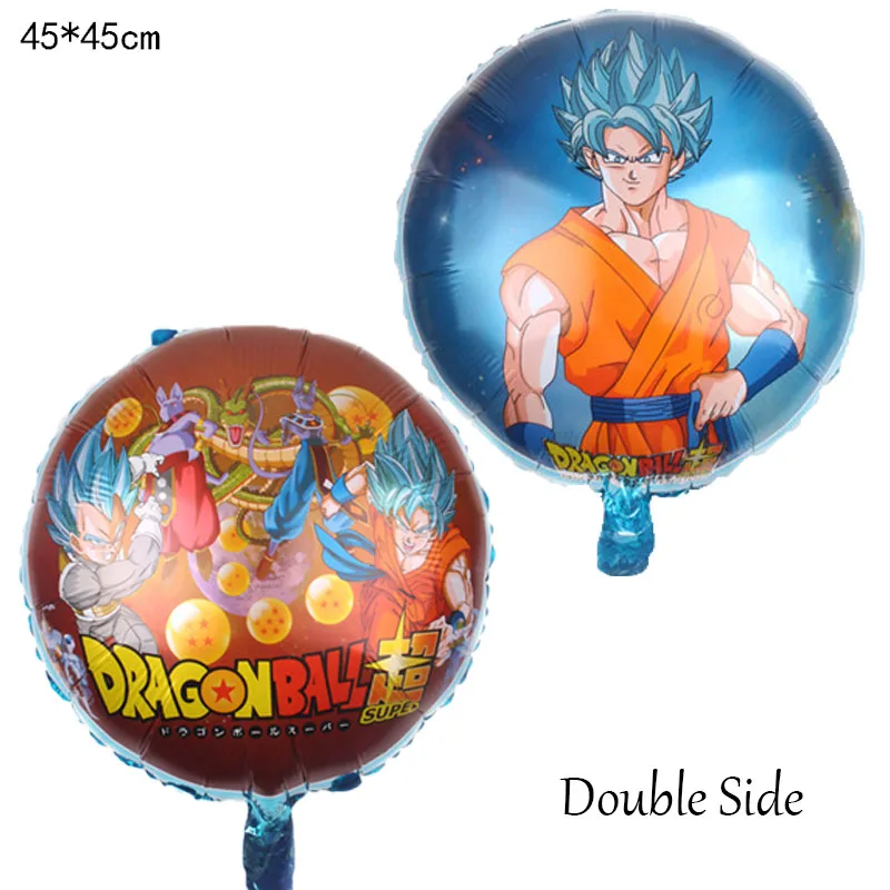 1 шт 3D Dragon Ball Фольга шары Z Гоку драгонболл зет Аниме DragonBall 18 дюймов мультфильм день рождения Супер вечерние украшения поставки Вегета - Цвет: Round A