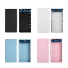 5 в 2.4A двойной USB 7X18650 DIY мобильный Банк питания чехол Комплект с светодиодный фонарик, зарядное устройство Коробка Чехол