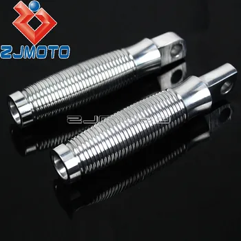 

Silver Motorcycle Aluminum Anod BEEHIVE Footrest Footpegs Male Mount Foot Pegs For Harley Honda Yamaha Cafe Racer Bobber Chopper