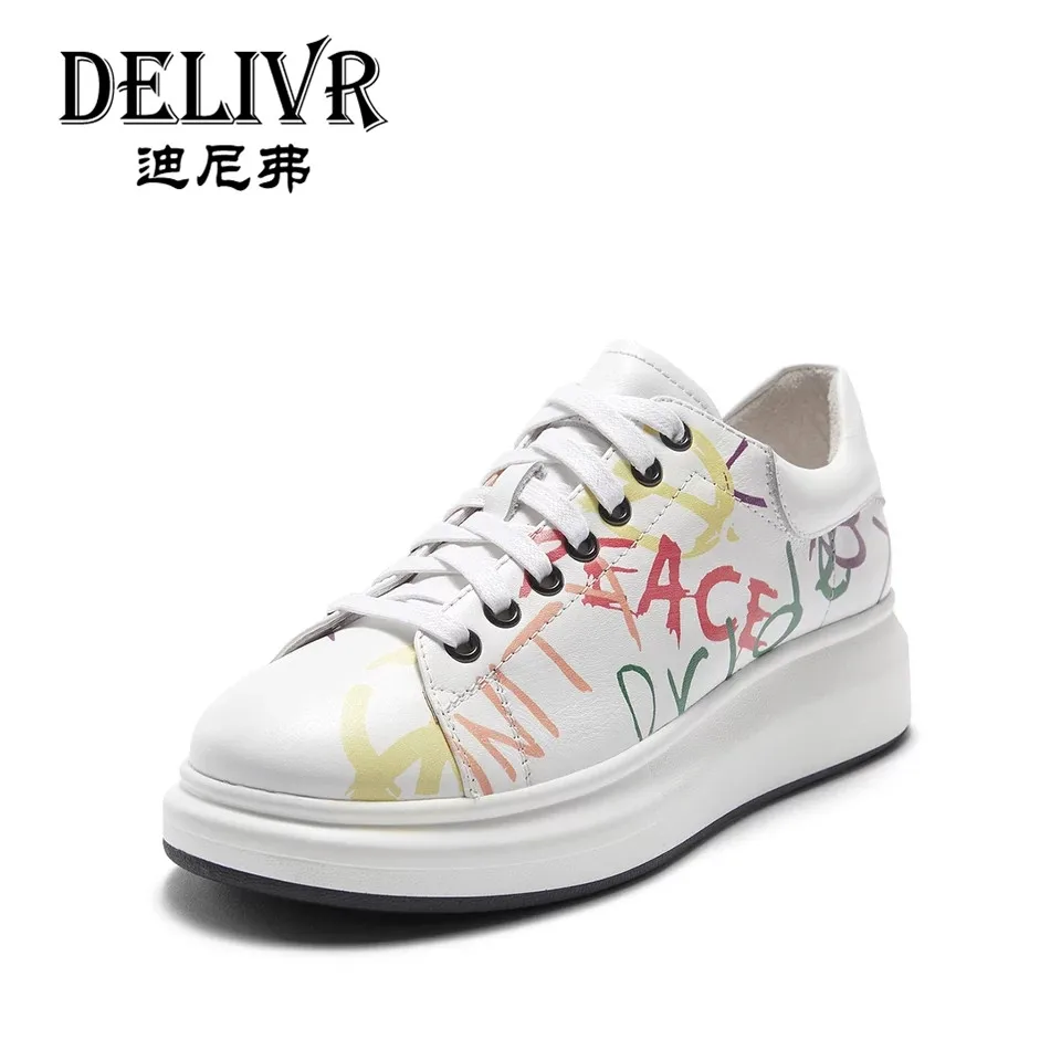 

Delivr Fashion Women Casual Sneaker Shoes Graffiti Sneakers Women 2019 Luxury Harajuku Basic Thick Sole Zapatillas Mujer Casual