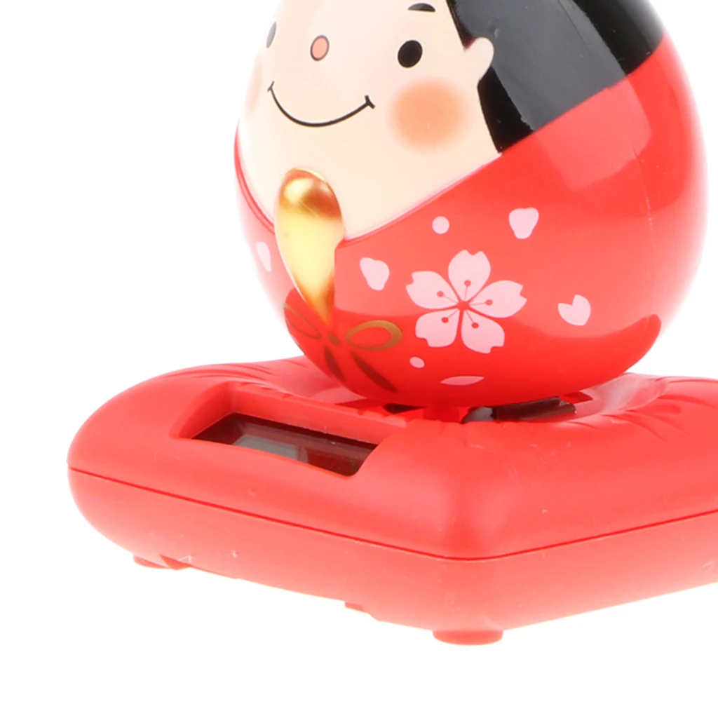 Cute Solar Powered Animated Swing Hands Praying Doll Action Figures Bobbling Toy Auto Car Ornament Home Decoration