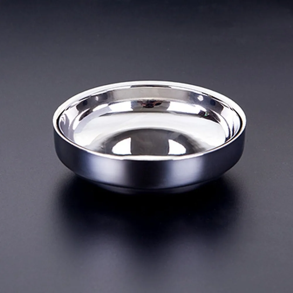Double layer stainless steel Sauce dish Soy sauce dish Seasoning bowl