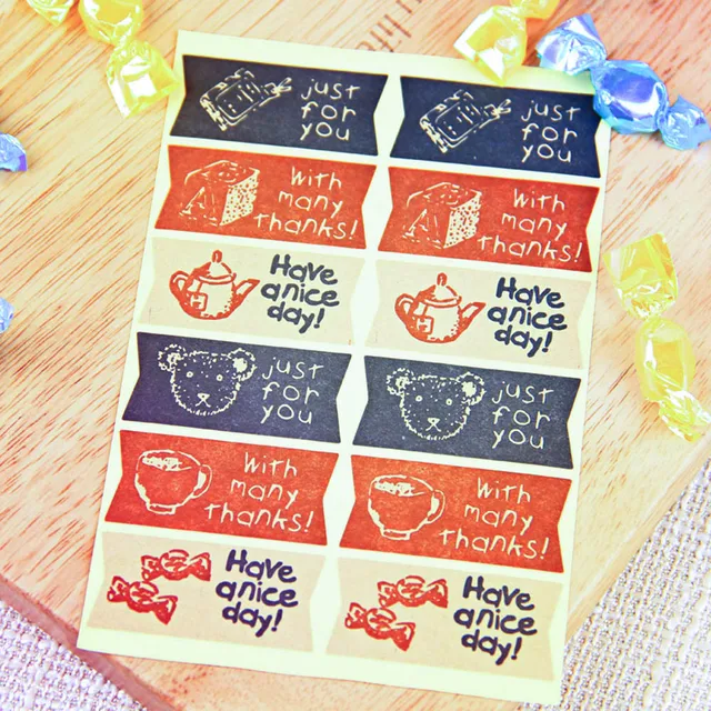 120pcs Vintage Chromatic Scrapbooking Stickers Sealing ...