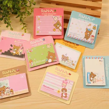 

4 pcs/lot Bear N Times Memo Pad Sticky Notes Cute Animal Post Bookmark Stationery Label Stickers School Supplies Notepad escolar