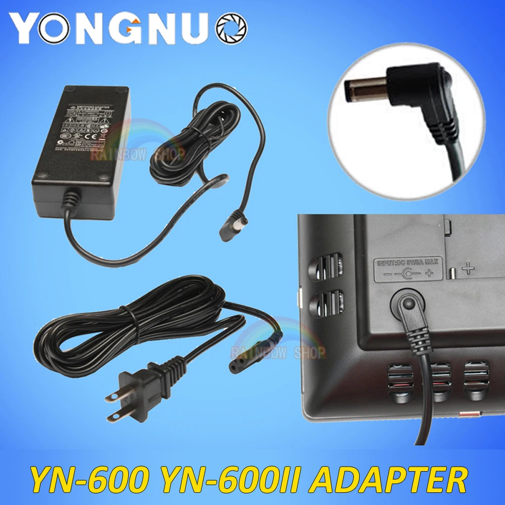 YN600 YN600II AC адаптер питания YN 600 зарядное устройство для Yongnuo светодиодный видео