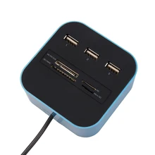 Usb-концентратор 3 порта USB 2,0 концентратор USB сплиттер адаптер питания Для iMac компьютер Ноутбук аксессуары сплиттер адаптер с TF кард-ридером