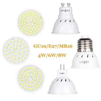 

Super Bright GU10 MR16 E27 LED Spotlight 4W 6W 8W 220V 110V Lamp Lampada LED Bulb 36Led 54Led 72Led Energy Saving Home Lighitng
