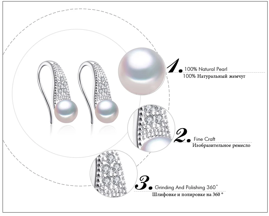 FENASY, ювелирные изделия из жемчуга, 925 пробы, серебро, кубический цирконий, CZ, Классический пресноводный жемчуг, серьги-гвоздики для женщин, подарок на день рождения