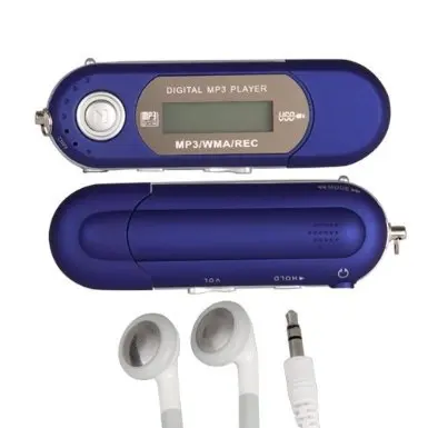 

New Portable MP3 Blue 4GB USB LCD MP3 Player w/ FM Radio Voice Recorder
