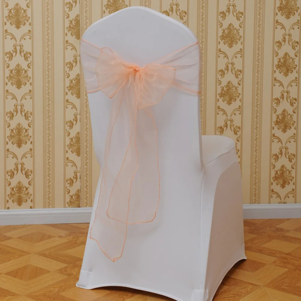 10 шт. гостиничная Банкетная однотонная фигурка скамейки на заднюю панель Чехлы для свадебной вечеринки украшения стула пояса с для свадебных пояса