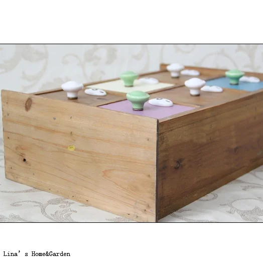 tabletop version handcrafted solid wooden vintage mini storage cabinet 6 drawers (5)