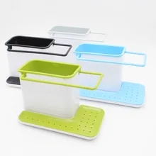 

High Quality 3 in 1 Plastic Shelves Multifunctional Kitchen Storage Racks Sink Utensils Holder Drain Shelf Accessories Organizer