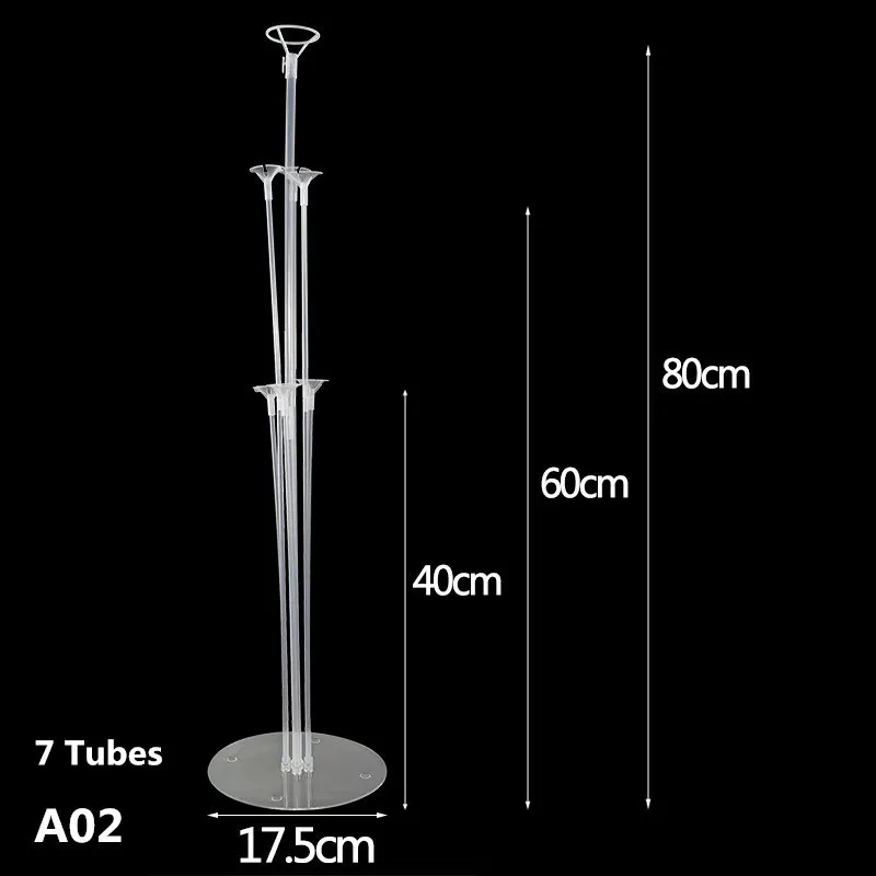 70-100 см 7/11 трубки воздушные шары подставка колонна база наклейки держатель шар аксессуары для свадьбы День рождения детский душ вечерние декор стола - Цвет: 7tubes stand A02